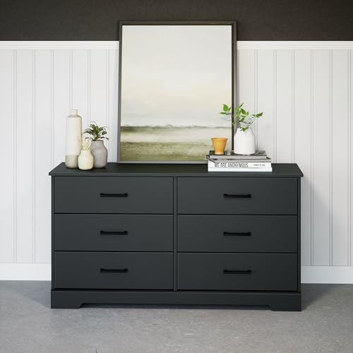 Prepac Rustic Ridge Farmhouse 6-Drawer Double Dresser, Brown X6434