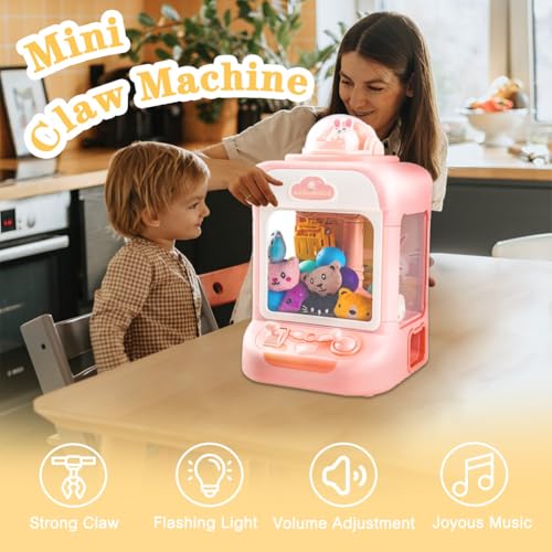 Kids Claw Machine with Lights and Sound, Includes 10 Plush (Pink) X399554