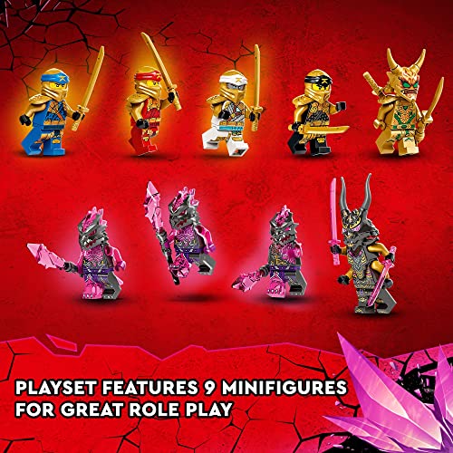 LEGO NINJAGO Lloyd’s Golden Ultra Dragon Toy with 9 Minifigures C49722
