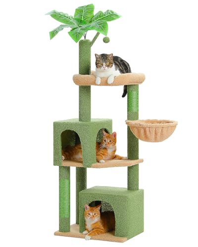 45-Inch Cat Tree with 2 Condos, Scratching Posts and Hammock F616