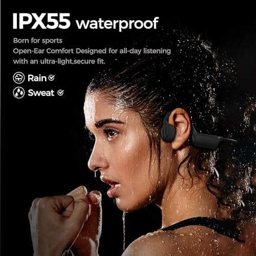 Bone Conduction Headphones Wireless Bluetooth Open-Ear Sports with Mic Y834622