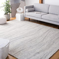 SAFAVIEH Metro Collection Area Rug - 8' x 10', Grey & Ivory, Handmade Modern Wool, Ideal for High Traffic Areas in Living Room, Bedroom (MET995F)
