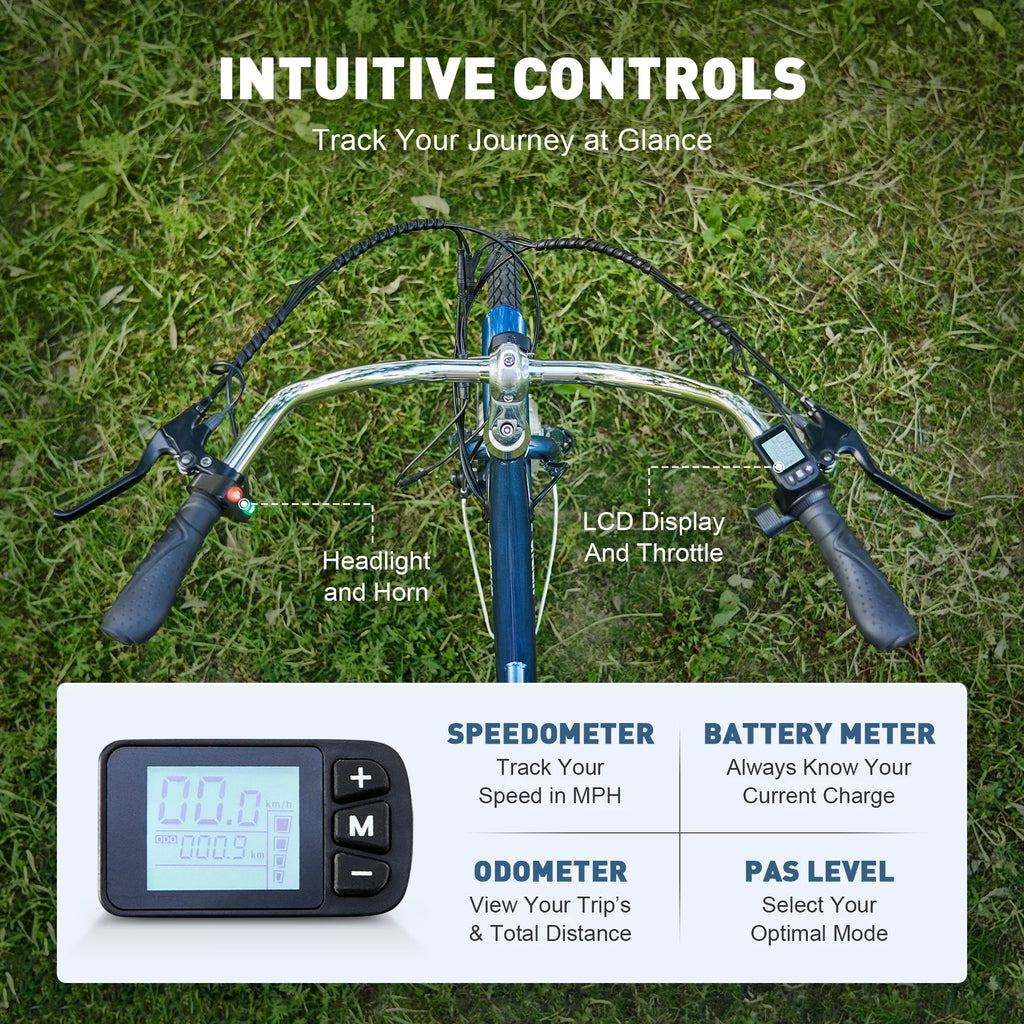 VIRIBUS 24 Inch Adult Electric Tricycle 350W Navy G26429