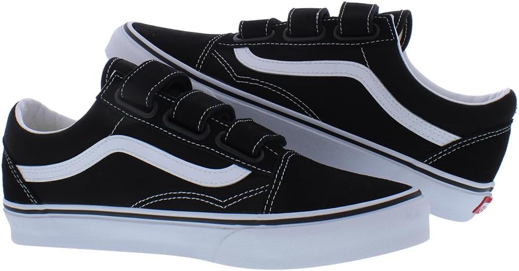 Vans Men's Old Skool V Sneaker Black/True White Size 9.5 S127586