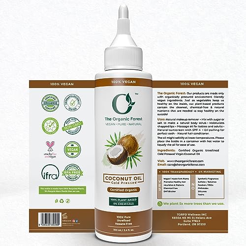 Organic Cold Pressed Castor Oil for Hair, Skin, Eyelashes and Eyebrows Y931