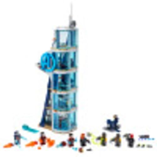 LEGO Marvel Avengers: Avengers Tower Battle 76166 Building Toy with Superhero Minifigures H708