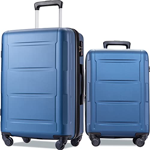 Merax Expandable Spinner Luggage Set 2-Piece, ABS Hard Shell with TSA Lock, 20in+28in, Green R6444