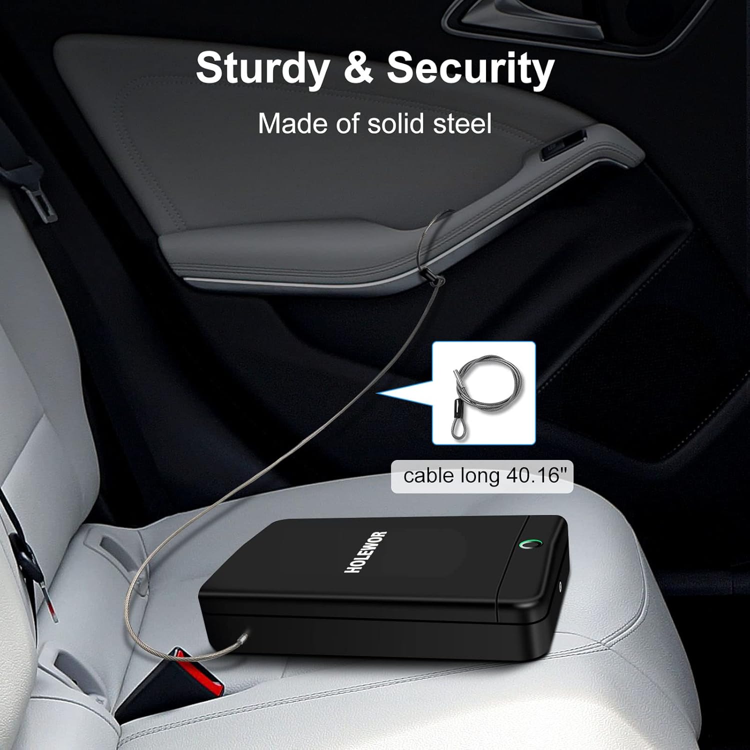 Biometric Fingerprint Gun Safe for Pistols, Portable Handgun Safe X574