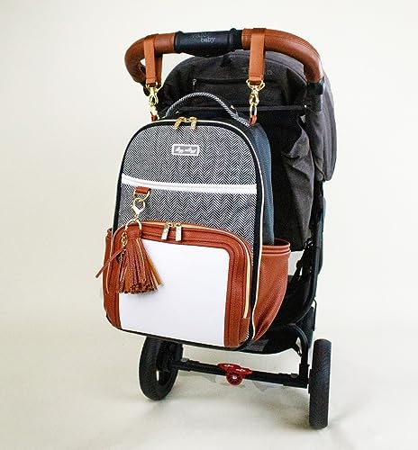 Itzy Ritzy Diaper Bag Backpack – Large Capacity with 19 Pockets, Changing Pad, Black G8051