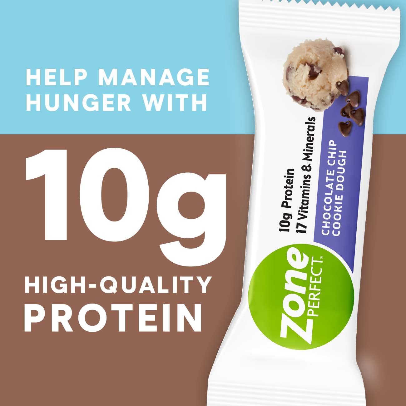 ZonePerfect Protein Bars Chocolate Chip Cookie Dough 12 Count S924011
