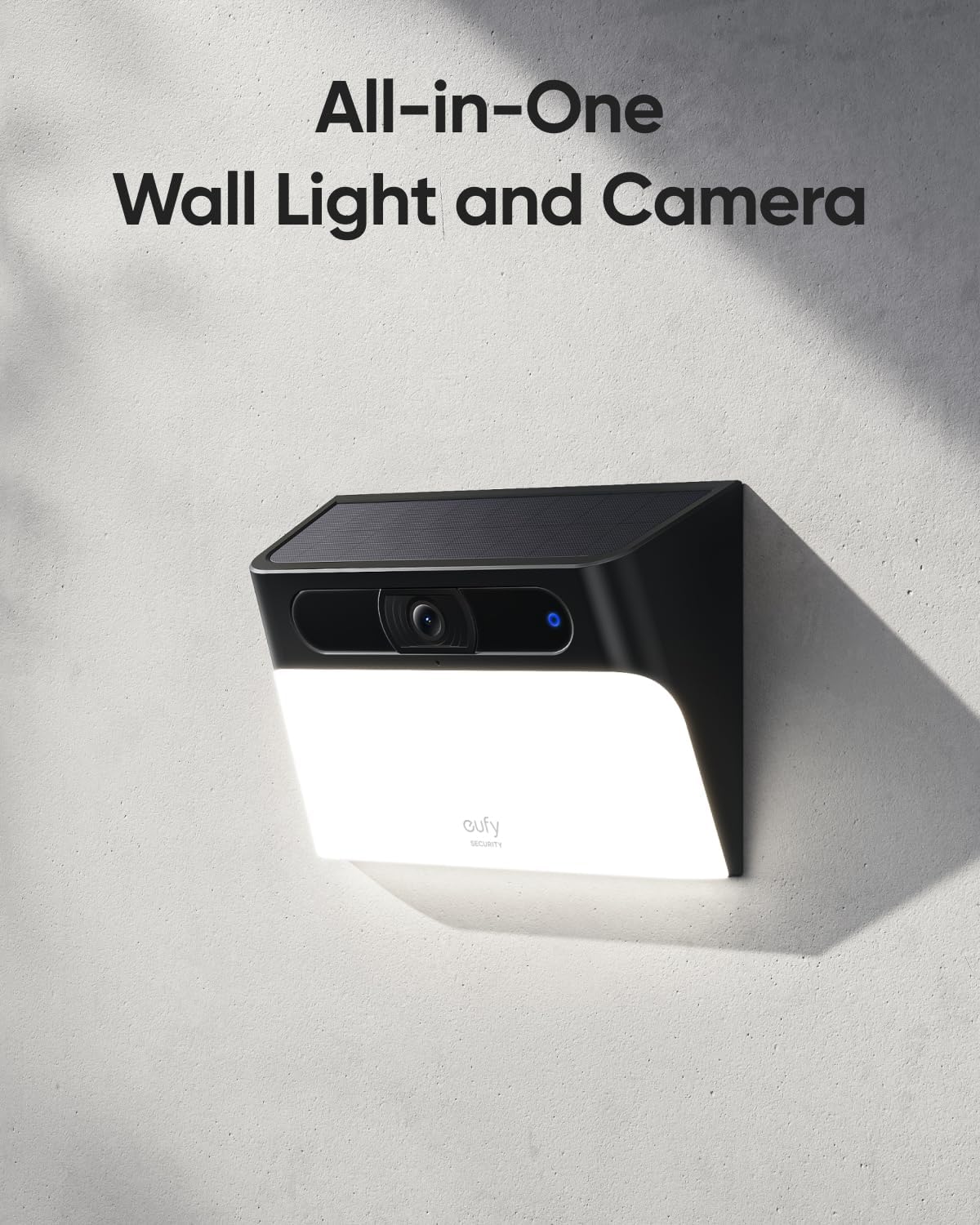 eufy Security Solar Wall Light Cam S120, 2K Wireless Outdoor Security Camera, Renewed G602