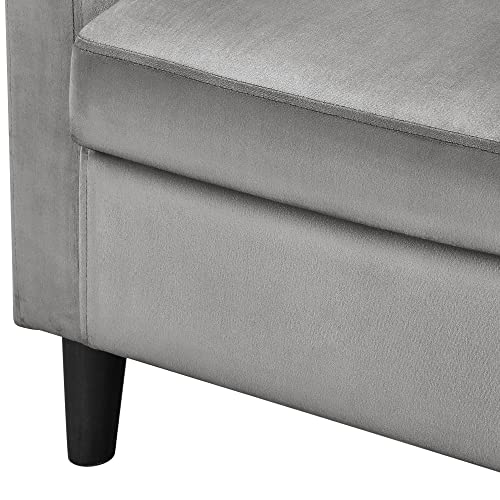 Yaheetech Velvet Accent Chair, Modern Upholstered Barrel Chair, Olive Green J55628