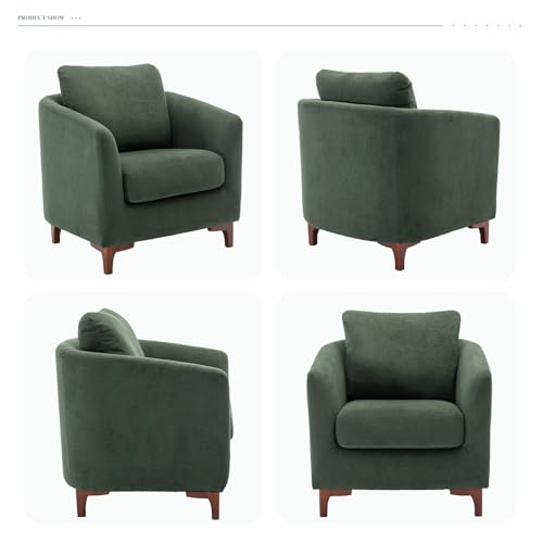 COLAMY Sherpa Accent Chair with Storage Ottoman Set, Cream E290651