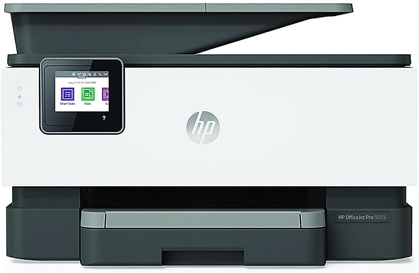 HP OfficeJet Pro 9015 All-in-One Wireless Color Printer, with Smart Home Office Productivity, HP Instant Ink, Works with Alexa (1KR42A)
