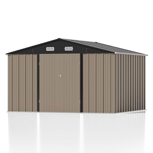 Patiowell 5x3 FT Outdoor Storage Shed with Sloping Roof and Lockable Door, Brown L4971