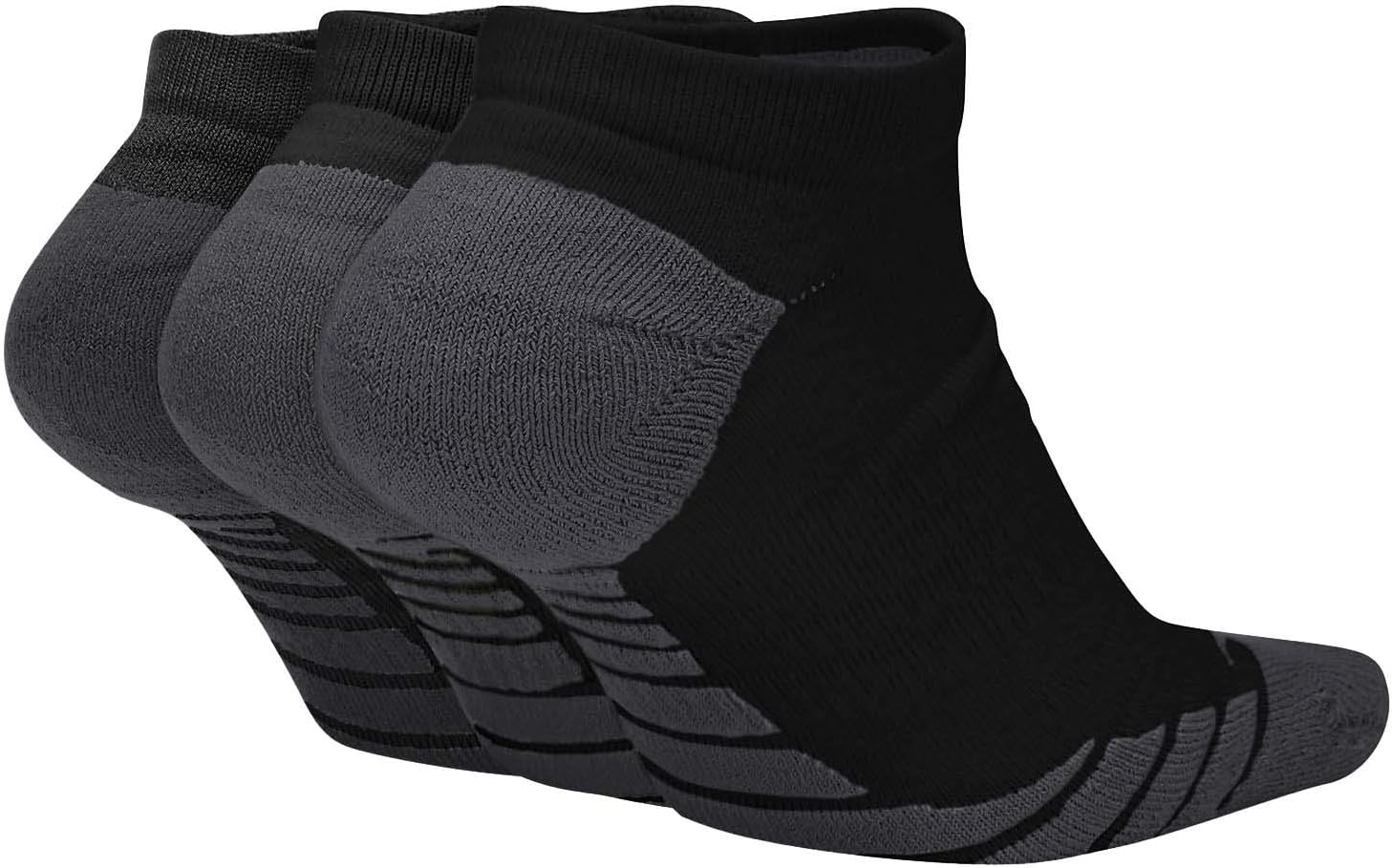 Nike Dry Cushion No-Show Training Socks (3 Pair) Black Large Y363
