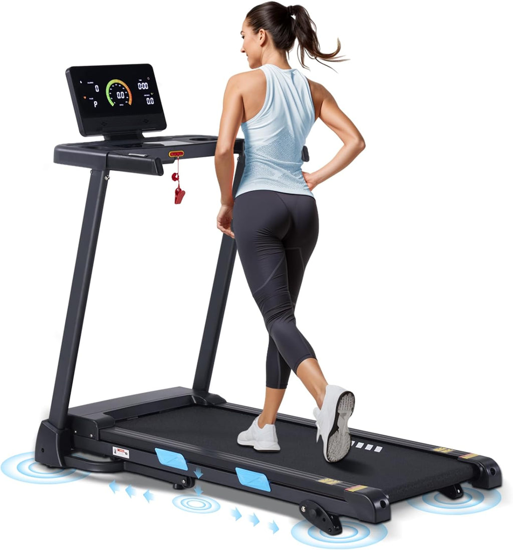 Treadmills for Home, 350 lbs Capacity 3.0HP Treadmill with Incline, LCD Display, 0.5-10 MPH Speed, 36 Preset Programs, 17" Wide Belt Running Treadmill
