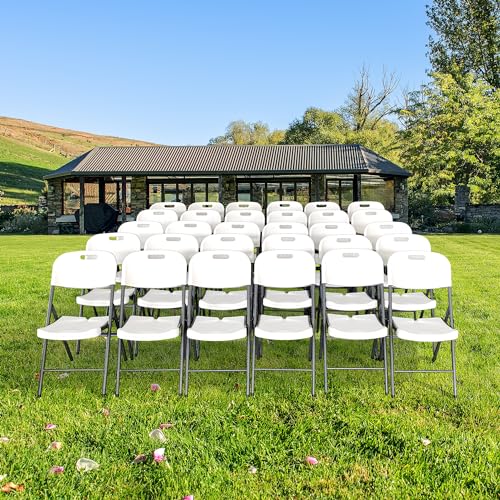 Folding Plastic Chair 450 lb Capacity White 4-Pack S700534