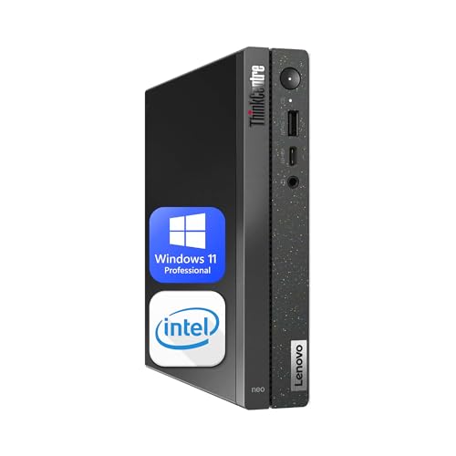 Lenovo ThinkCentre Neo 50q Gen 4 Thin Client Desktop, Intel 12th Gen 5-Core Processor, 16GB RAM, 512GB SSD, HDMI, Wired keyboard and mouse, DisplayPort, RJ-45, Type-C, Wi-Fi, Windows 11 Pro, Black