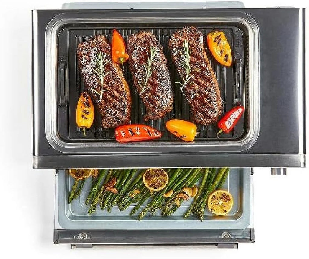 Emeril Power Grill 360 6-In-1 Convection Toaster Oven with Air Fry, Stainless Steel V188292