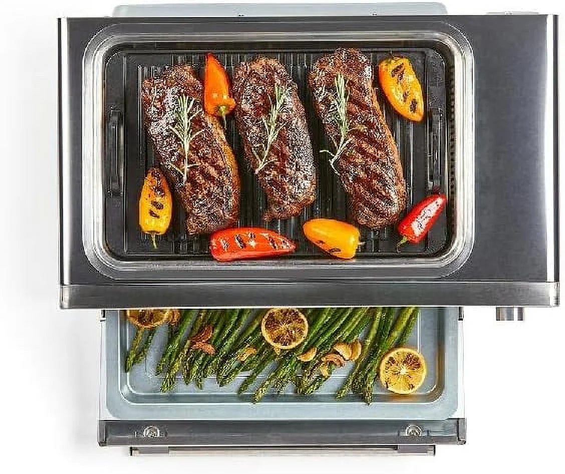 Emeril Power Grill 360 6-In-1 Convection Toaster Oven with Air Fry, Stainless Steel V188292