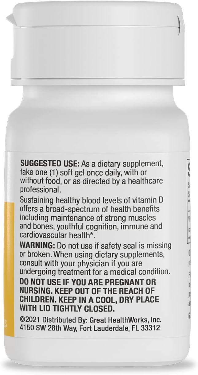 OmegaXL VitaminXL D3 5000 IU Immune Support Supplement, 30 Softgels E595147
