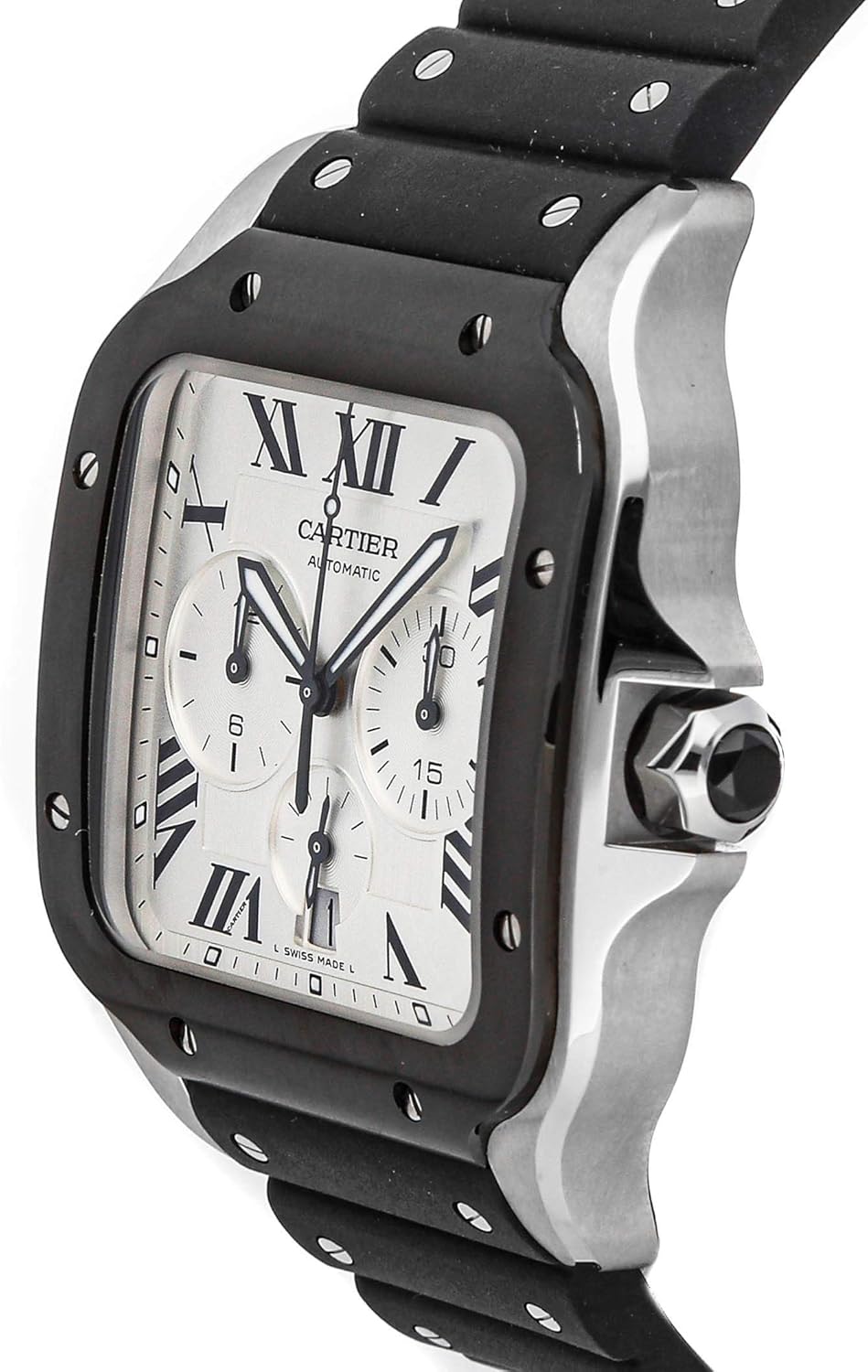 Cartier Santos XL Chronograph Silver Dial Men's Watch WSSA0017 K5598