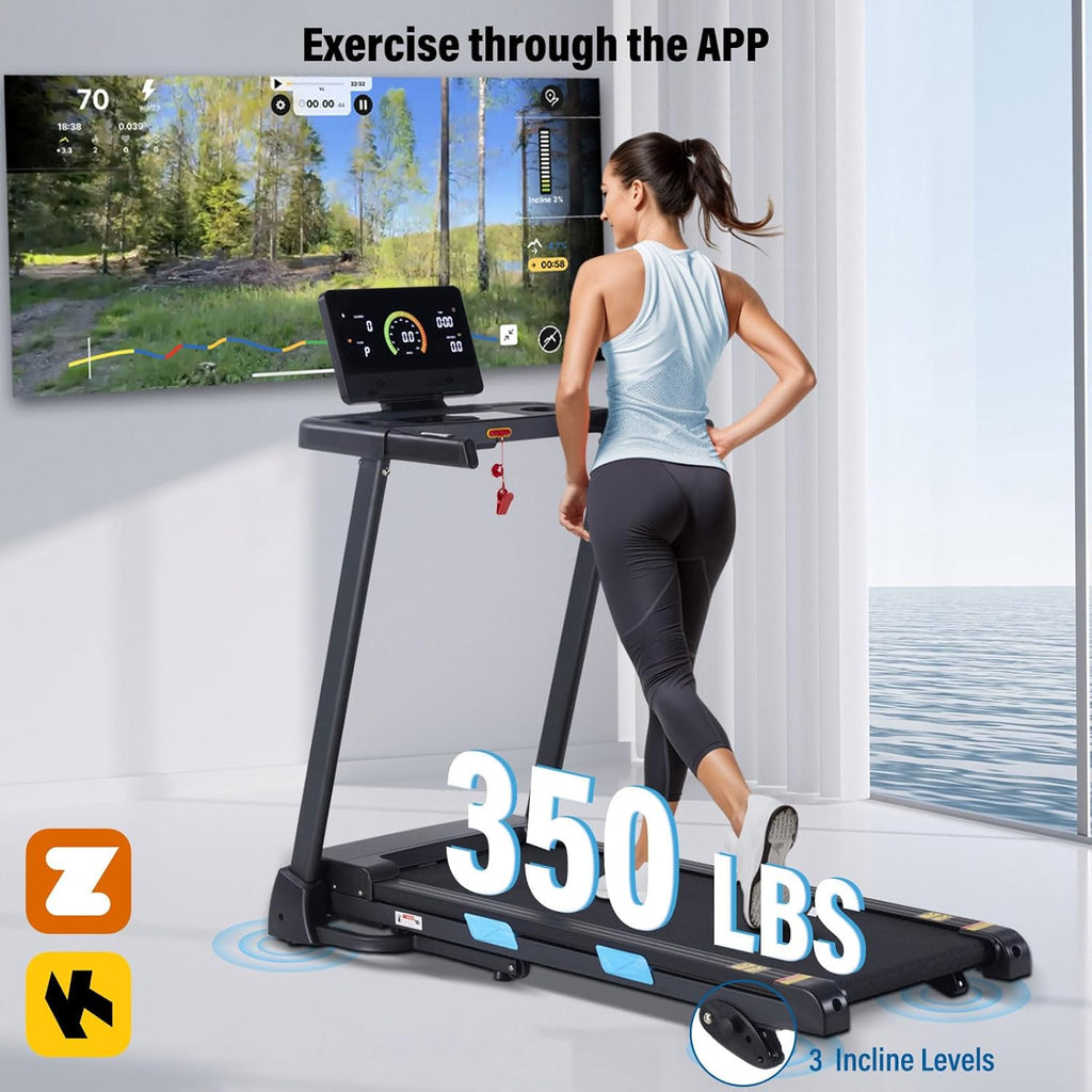 Treadmill for Home, 350 lbs Capacity, 3.0HP with Incline K82388