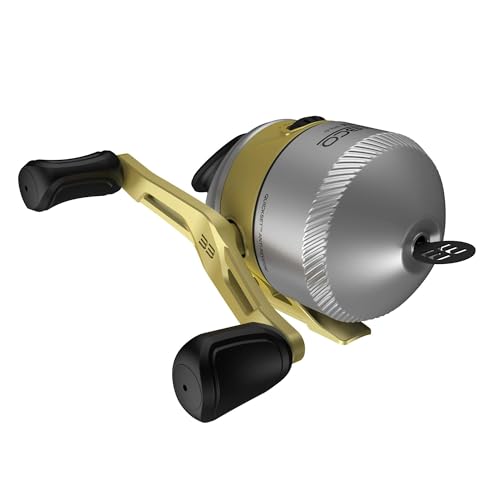 Zebco 33 Gold Spincast Fishing Reel, 3 Ball Bearings, Instant Anti-Reverse with a Smooth Dial-Adjustable Drag, Powerful All-Metal Gears with a Lightweight Graphite Frame, New Model