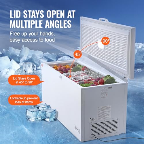 VEVOR Chest Freezer 12.8 Cu.ft with 4 Removable Baskets, Locking Lid R36567