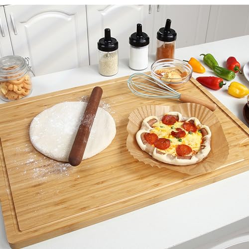 Extra Large Bamboo Cutting Board 30x20 Inch with Juice Groove R326194