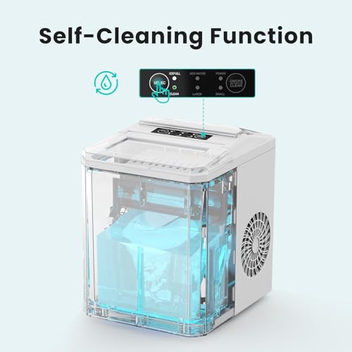 OLIXIS Nugget Ice Maker Machine, Countertop Portable with Basket and Scoop, White W12772