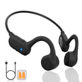 New Bone Conduction Headphones, 12Hrs Playtime Wireless Headphones,Bluetooth 5.4 Open-Ear Headphones with Mic,Waterproof Sports Earphones with earplugs, for Running, Cycling, Travling (Black)