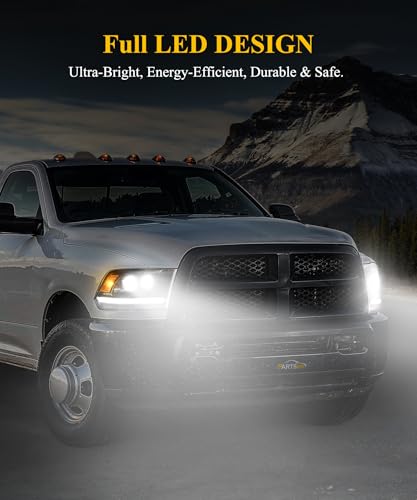Partsam Full LED Headlights Assembly Compatible with 2009-2018 Ram 1500 2500 3500 X7360