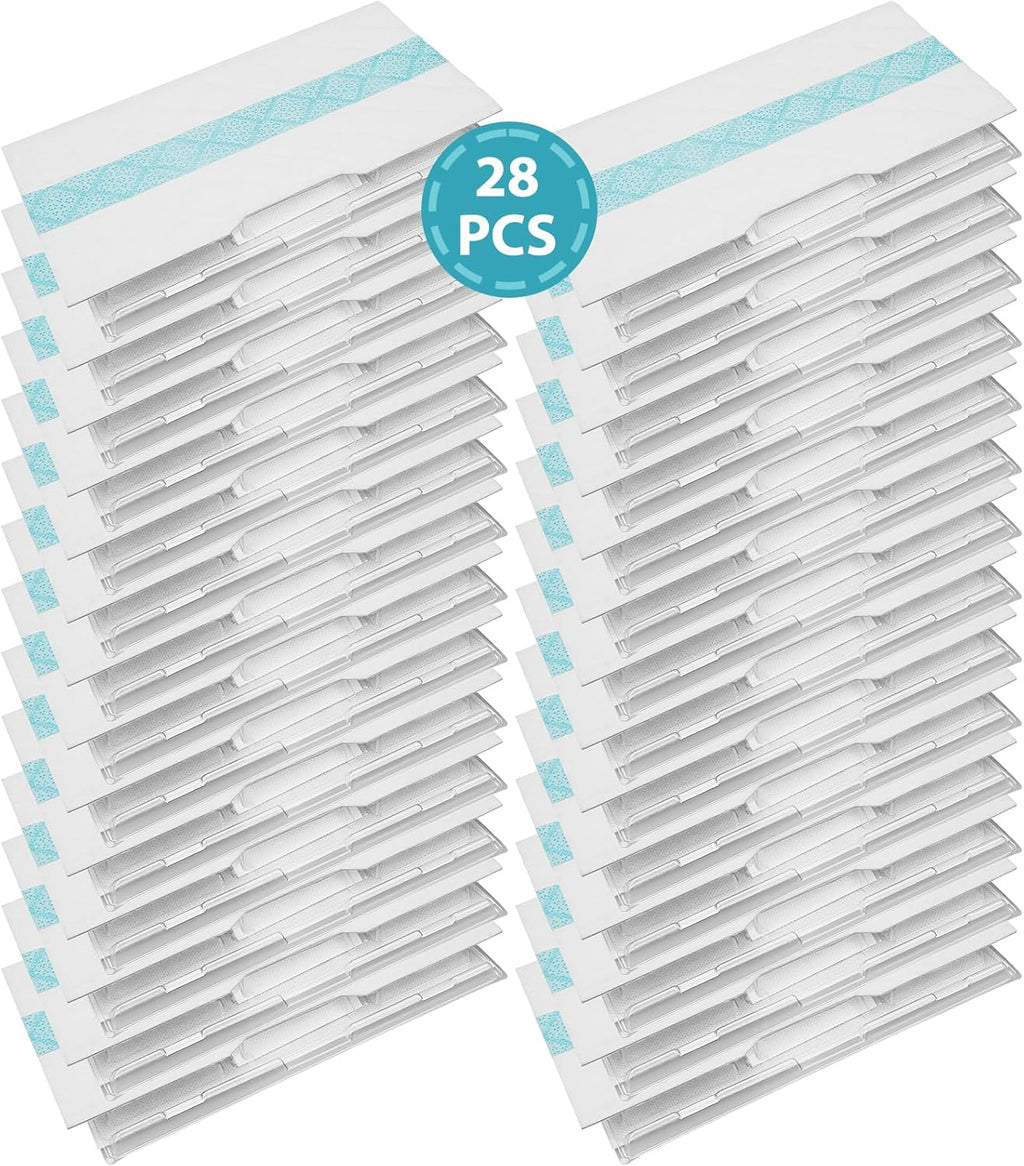 28 Pack Disposable Replacement Mop Pad Refills Compatible with Shark Vacmop VM252 VM251 VM250 VM200 VM190