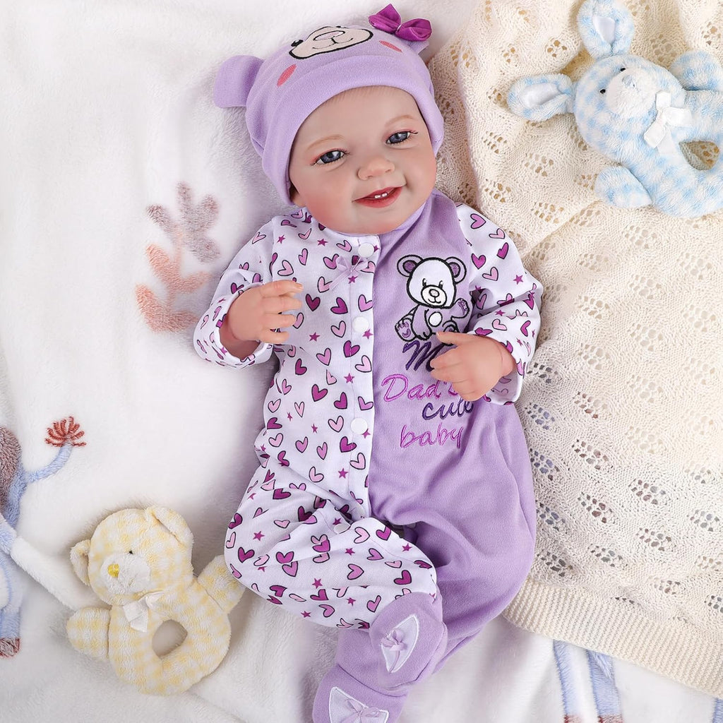 BABESIDE Lifelike Reborn Baby Doll Leen, 20-Inch Soft Body Girl with Gift Box W3827