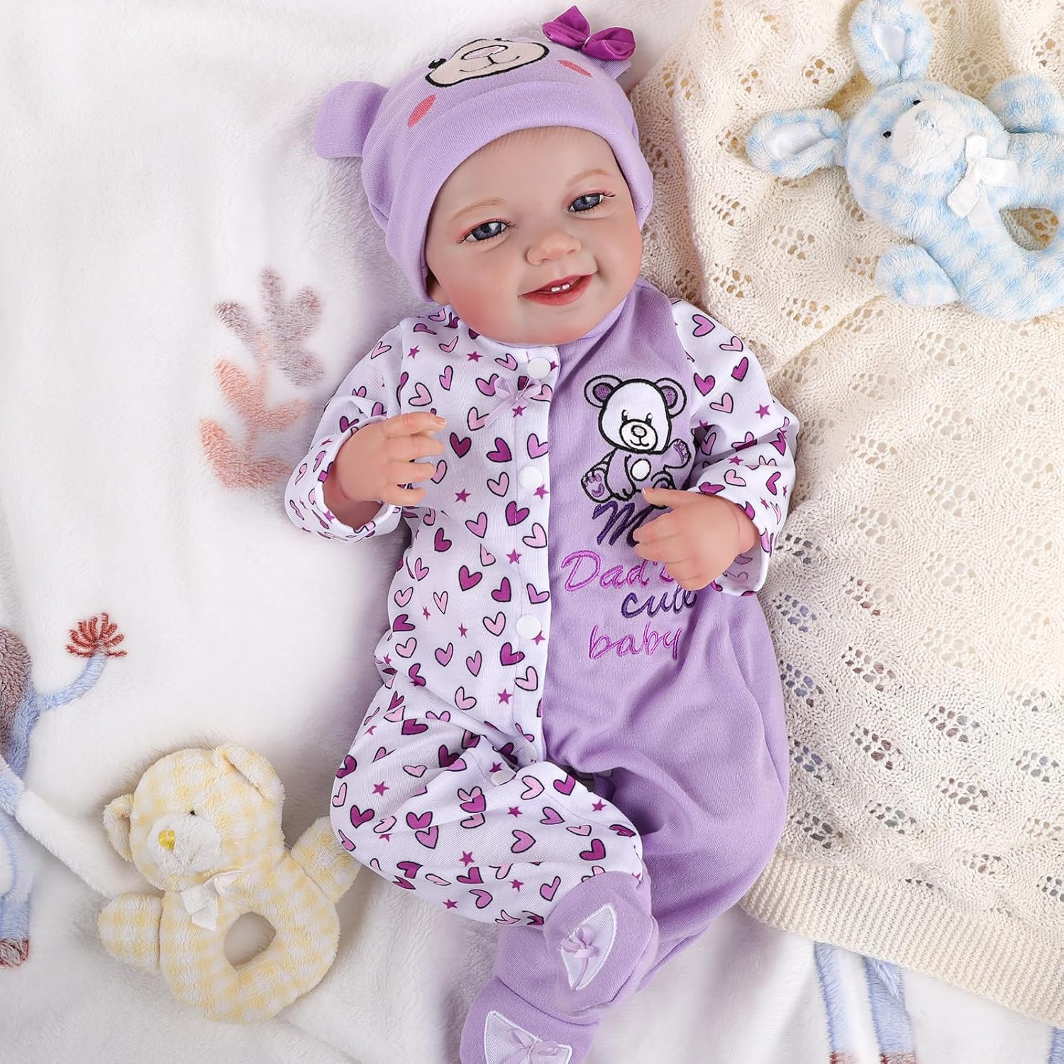 BABESIDE Lifelike Reborn Baby Doll Leen, 20-Inch Soft Body Girl with Gift Box W3827