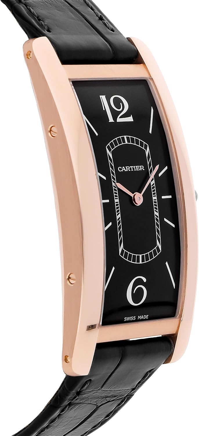 Cartier Tank Manual Wind Black Dial Watch WGTA0025 Pre-Owned N757889