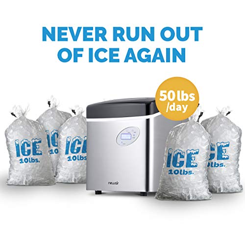 Newair Portable Ice Maker 50 lb Daily, Compact Countertop, Stainless Steel Z926920