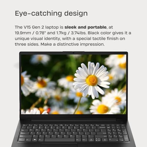 Lenovo V15 Gen 2 15.6" FHD Laptop, 8GB RAM, 256GB SSD, Windows 11 Home, Black R2092