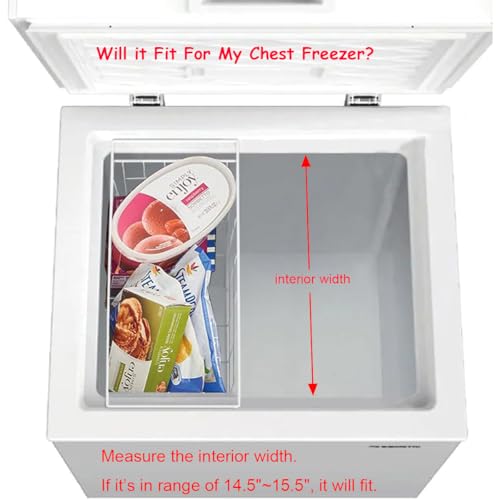Chest Freezer Organizer Baskets 16.5" Deep, 2 Pack F951