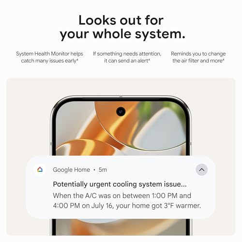 Google Nest Learning Thermostat (4th Gen) with Temperature Sensor - Polished Silver Y52599