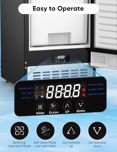 Coolski 80Lbs/Day Commercial Under Counter Ice Maker Machine, Stainless Steel O25306