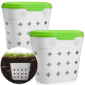2 Pack InGround Worm Composter,8 Gallon Outdoor Compost Bin for Garden Beds,14.3 x 7.3 x 16.8 inches Vermicomposting Worm Farm System for Kitchen Waste