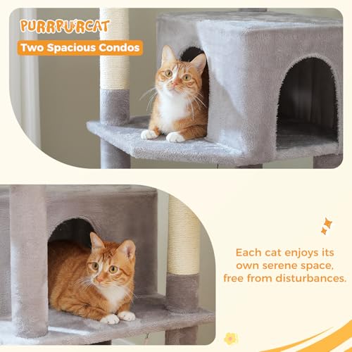 45-Inch Cat Tree with 2 Condos, Scratching Posts and Hammock F616