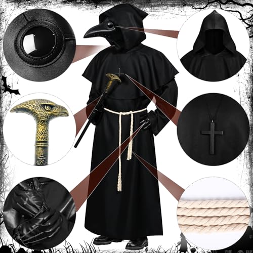 Kicpot Plague Doctor Halloween Costume Beak Mask R5490