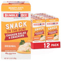 Bumble Bee Snack on the Run BBQ Chicken Salad with Crackers Kit, 3.5 oz (Pack of 12) - Ready to Eat, Spoon Included - Shelf Stable & Convenient Protein Snack