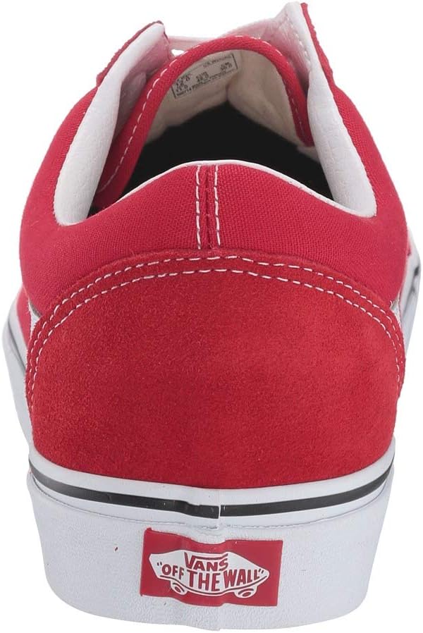 Vans Men's Old Skool Sneaker, Racing Red/True White, Size 9.5 F8347