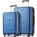 Merax Expandable Spinner Wheel 2 Piece Luggage Set, ABS Lightweight Suitcase with TSA Lock, Hard Shell Luggage with Double Spinner Wheels, 20in+28in, Green