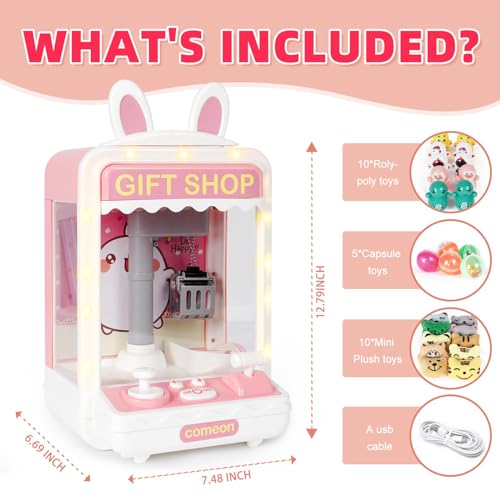 Mini Claw Machine for Kids with Lights and Toys, Ages 8-13 M652155